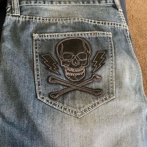 Echo acid wash black/grey jeans size 42